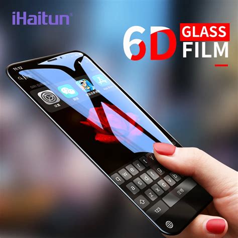 Ihaitun 6d Glass For Iphone 7 8 X Xs Max Xr Plus Screen Protector Cold