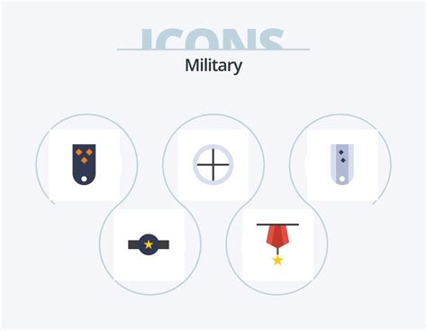 Military Flat Icon Pack Icon Design Military Army Medal Three