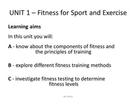 Btec Sport Unit 1 Fitness Testing Unit Of Work Teaching Resources