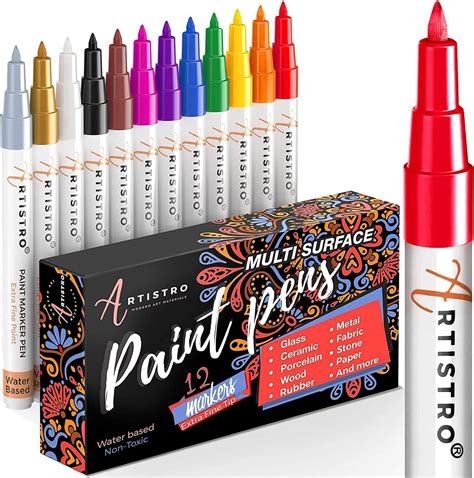 Artistro Acrylic Paint Pens For Rock Painting Stone Pebbles Ceramic