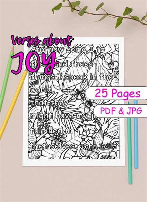 25 Bible Verse Coloring Pages 8.5 X 11 Kjv Bible Verses on Joy PDF ...