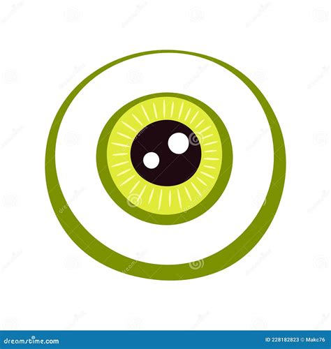 Zombie Eyeball Line And Solid Icon Monster Or Human Eye Halloween