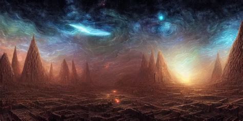 An Digital Painting Of The Sumerian City Surrounded By Stable Diffusion