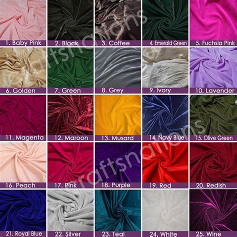 25 Colors Velvet Fabric, Fashion Silk Velvet Fabric, Soft Curtain ...