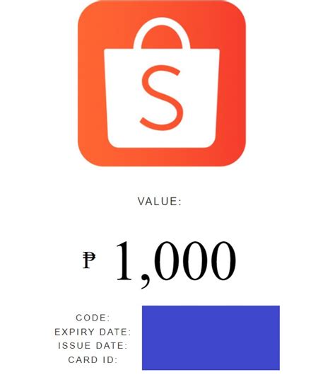 Shopee P1000 Gift Voucher EVoucher For IOS Android Device Coupon