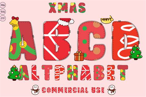 Xmas Font By The Best Altphabet · Creative Fabrica