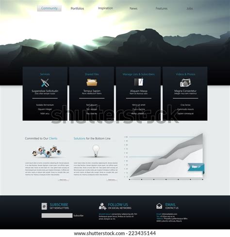 Vector Website Template Design Eps 10 Stock Vector (Royalty Free ...