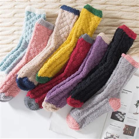 Funique Female Coral Fleece Winter Warm Socks Women Thicken Warm Crew