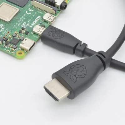 Official Raspberry Pi Micro Hdmi To Standard Hdmi Cable Bc Robotics