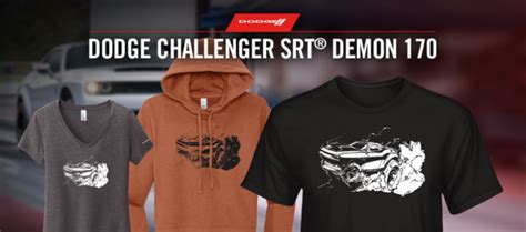 Street Design-Inspired Dodge Challenger SRT® Demon 170 Merch | Dodge Garage