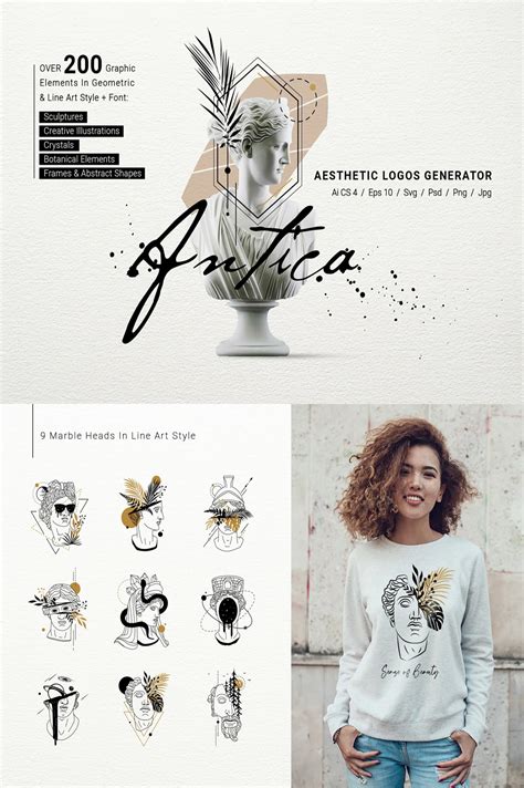 Antica - Aesthetic Logos Generator Graphics - Siteoutsite