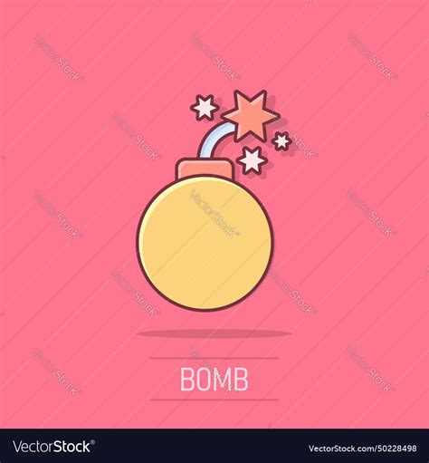 Bomb icon in comic style dynamite cartoon Vector Image