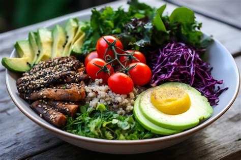 La Mejor Receta De Almuerzo Saludable Buddha Bowl Foto Premium