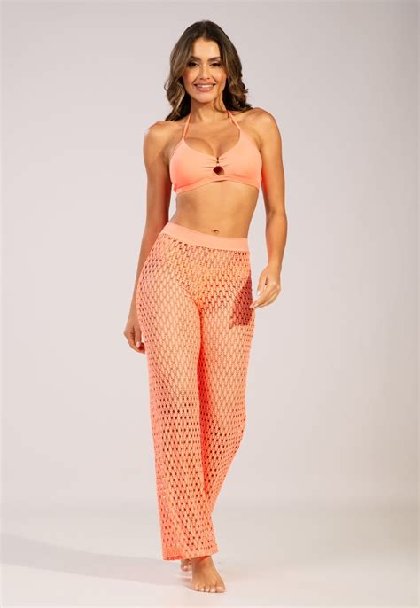 Conjunto Biquíni e Calça Saída De Praia Estilo Tricot Bella Fiore Modas