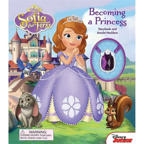 Disney Sofia The First Becoming A Princess Storybook And Amulet Necklace