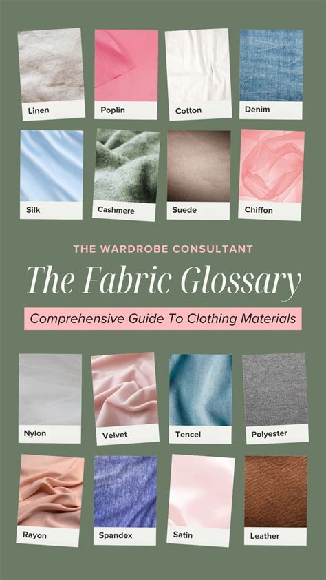 The Fabric Glossary Guide To Clothing Materials