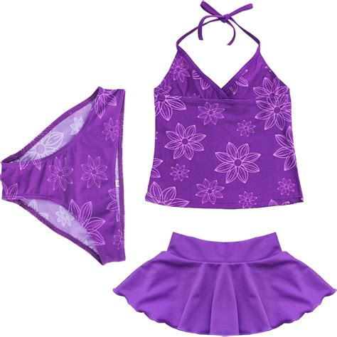iiniim iiniim Kinder Mädchen Bikini Bade Set 3tlg Bikini Tops Badehose Baderock Badeanzug