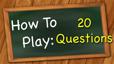 How To Play 20 Questions Youtube