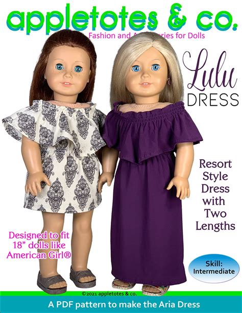 American Girl Dress Pattern 18 Doll Sewing Patterns Etsy