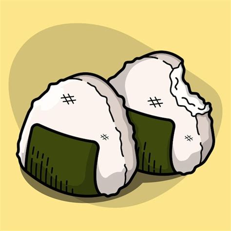 Premium Vector Kawaii Japanese Onigiri Illustration Cute Jelly Filled