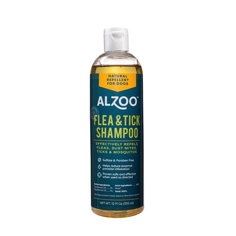 Alzoo Natural Flea and Tick Dog Shampoo - 12 Oz – Pet Life
