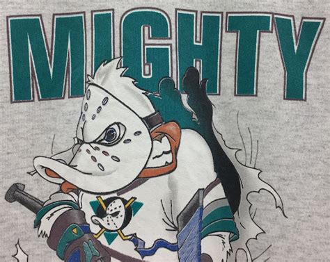 Very Rare! Vintage The Mighty Ducks Hockey Big Logo S… - Gem