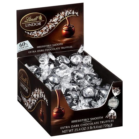 Amazon.com : Lindt LINDOR 60% Extra Dark Chocolate Truffles, Kosher, 60 ...