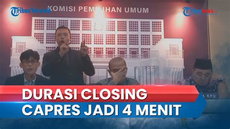 Durasi Closing Statement Para Capres Saat Debat Jadi 4 Menit KPU Sebut