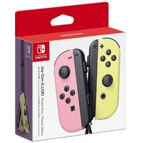 Nintendo Switch Joycon Controllers Pastel Pink Pastel Yellow Ps