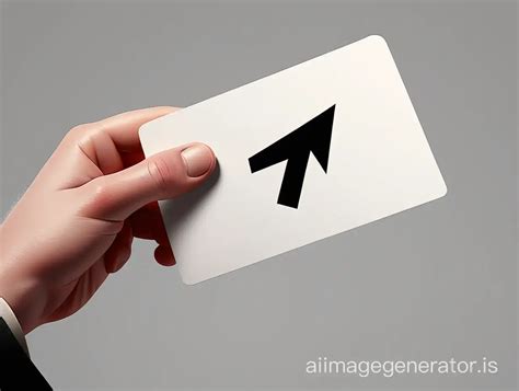 Arrow Card Pointing Upward In Hand Ai Image Generator