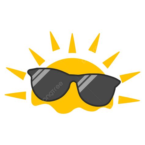 Cool Sun With Shiny Sunglasses Cool Sun Sunglasses Png And Vector ...