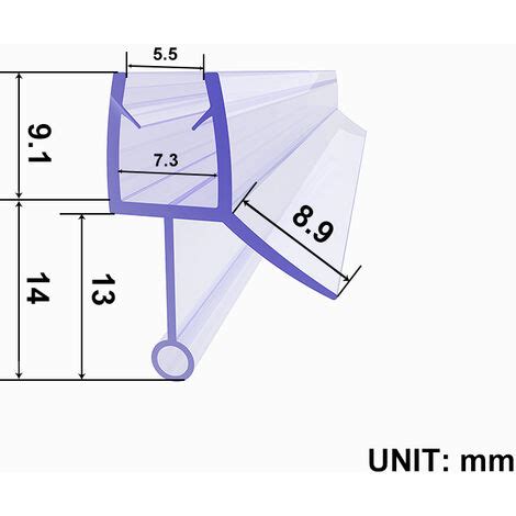 SIRHONA Joint de Porte de Douche Joint D étanchéité Adapté Pour 6 mm