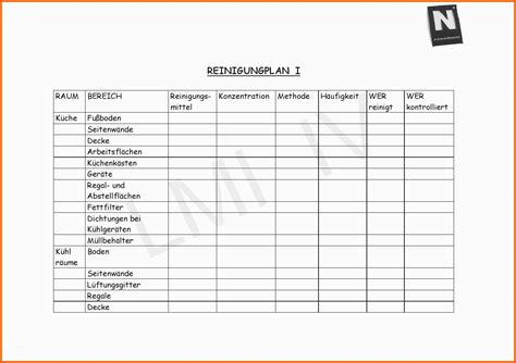 Erstaunlich Reinigungsplan Vorlage Kostenlos Kostenlos Vorlagen