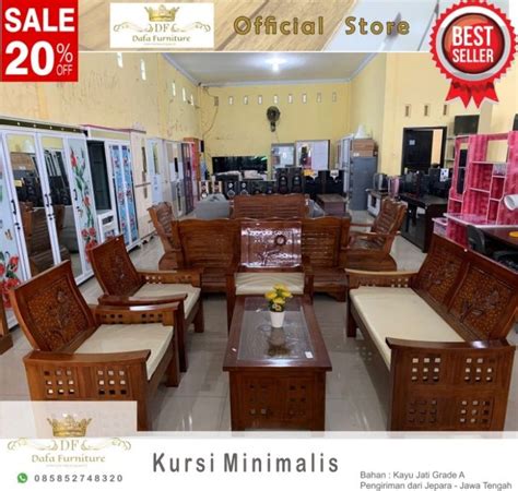 Kursi Tamu Sofa Kayu Jati Minimalis Formasi 3211 Lazada Indonesia