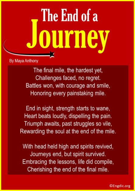 10 Best Poems About The End Of A Journey Engdic