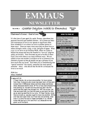 Fillable Online Emmaus Rev Pub Greater Dayton Emmaus Fax