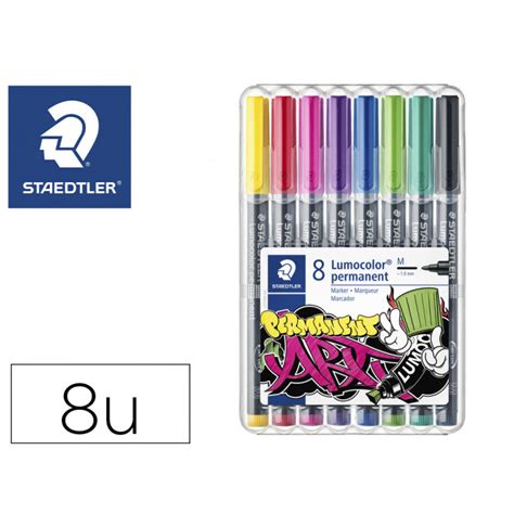 Rotulador Staedtler Lumocolor Permanente Art Estuche De 8 Unidades