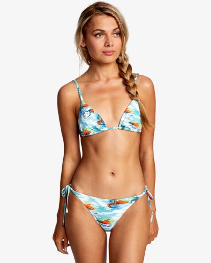 Hot Tropic Medium Cheeky Coverage Bikini Bottoms For Women RVCA