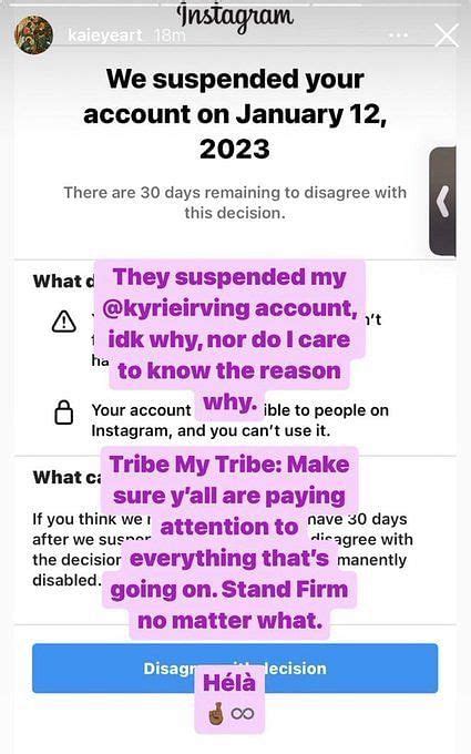 Reports: Kyrie Irving's Instagram account has been suspended