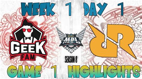 Game Rrq Vs Geek Fam Highlights Mpl S Id Week Day Mobile