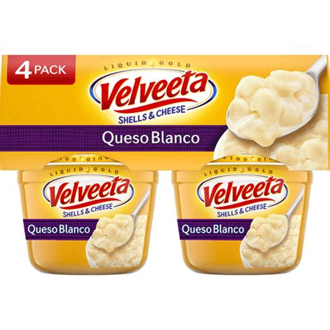 Velveeta Shells And Cheese Queso Blanco Microwavable Shell Pasta And Cheese Sauce 4 Ct Pack 239