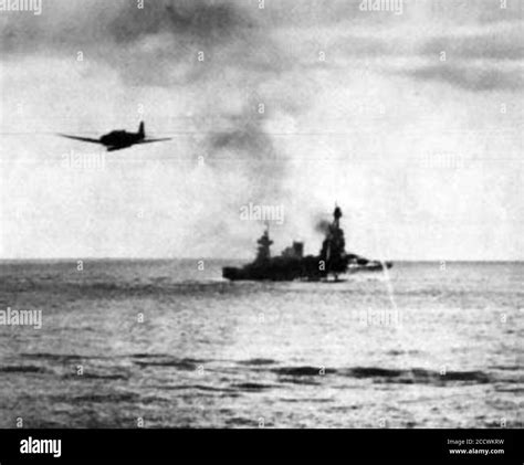 Japanese Nakajima B5n Passes Uss Northampton Ca 26 During The Battle