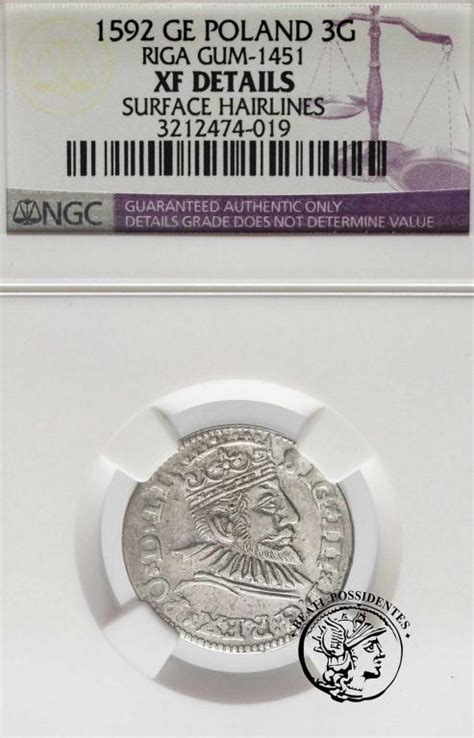 Zygmunt Iii Waza Trojak Ryski Ngc Xf Details Archiwum Niemczyk Pl