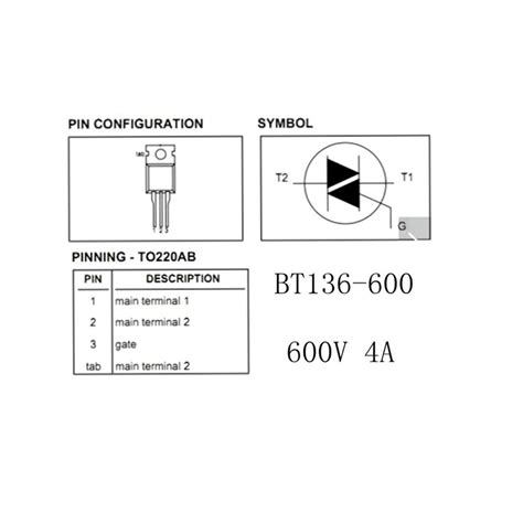 BT136 Triac Datasheet Pinout Equivalent FAQ 51 OFF