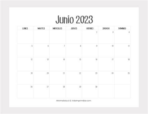 Calendarios 2023 Para Imprimir Descarga Gratis Minimalista