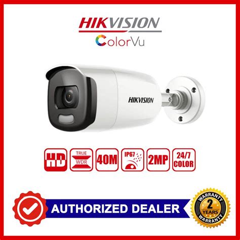 Hikvision Colorvu 2mp Full Time Color Bullet Cctv Camera Ds 2ce12dft F