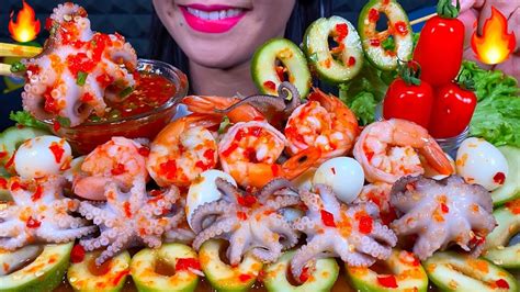 Asmr Spicy Seafood Boil Extreme Sour Mango Makanan Laut Pedas