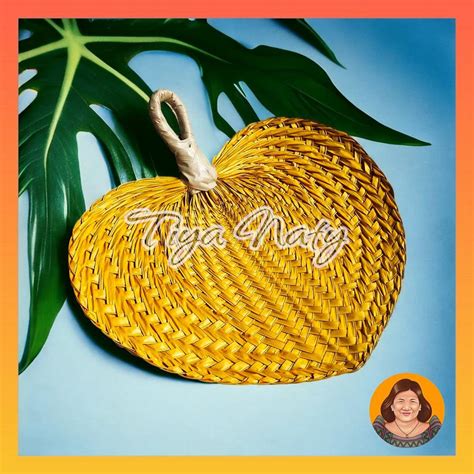 TIYA NATY Anahaw Native Handheld Fan Simple Wedding Souvenir Giveaways