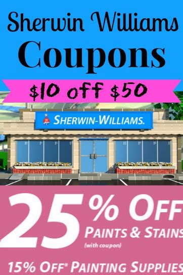 Sherwin Williams Coupon 10 Off And 25 Off Paint And Stain