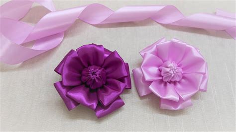 DIY Ribbon Flowers How To Make Satin Ribbon Flowers Amazing Trick